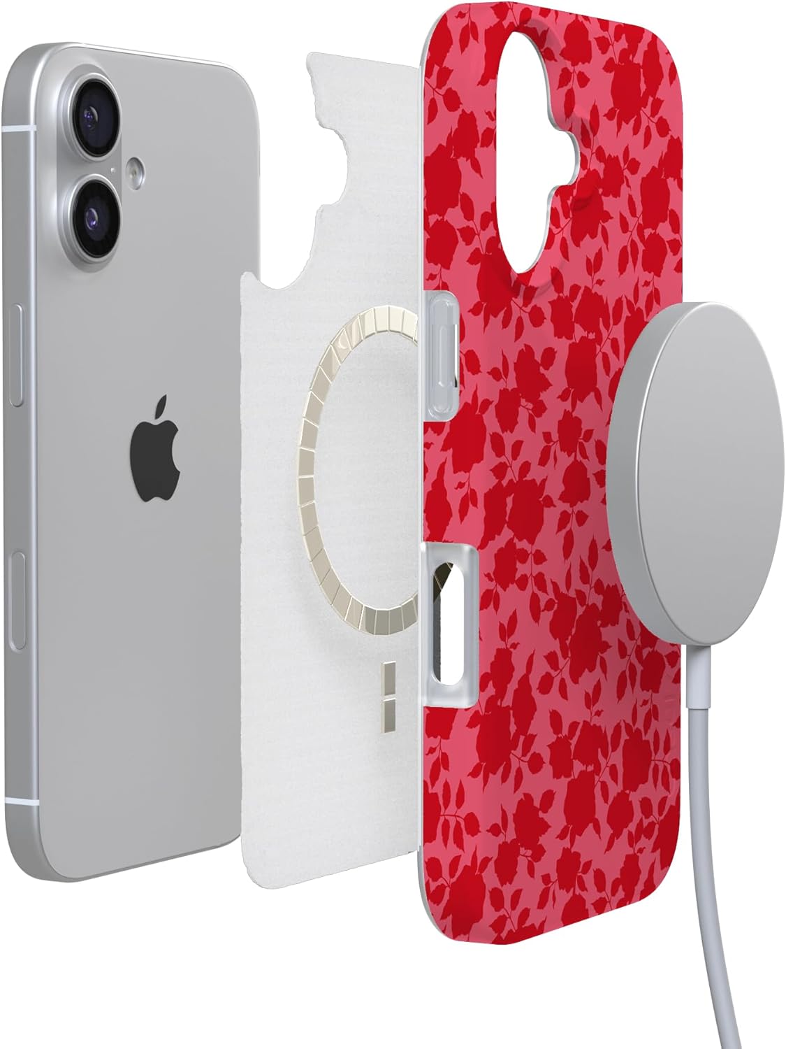 Casely iPhone 17 Case | Rose Garden | Red Aesthetic | Compatible with MagSafe | Classic Ultra Slim Design