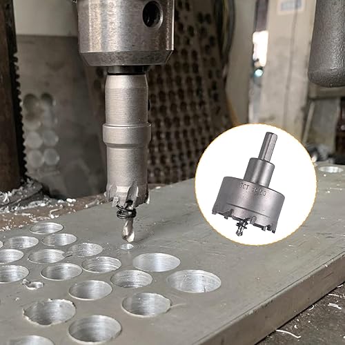 Miniatura 6 de Juego de 2 sierras de carburo de 1116 pulgadas y 0.709 in para cortador de agujeros de metal con broca piloto para hojas de acero inoxidable, tubos