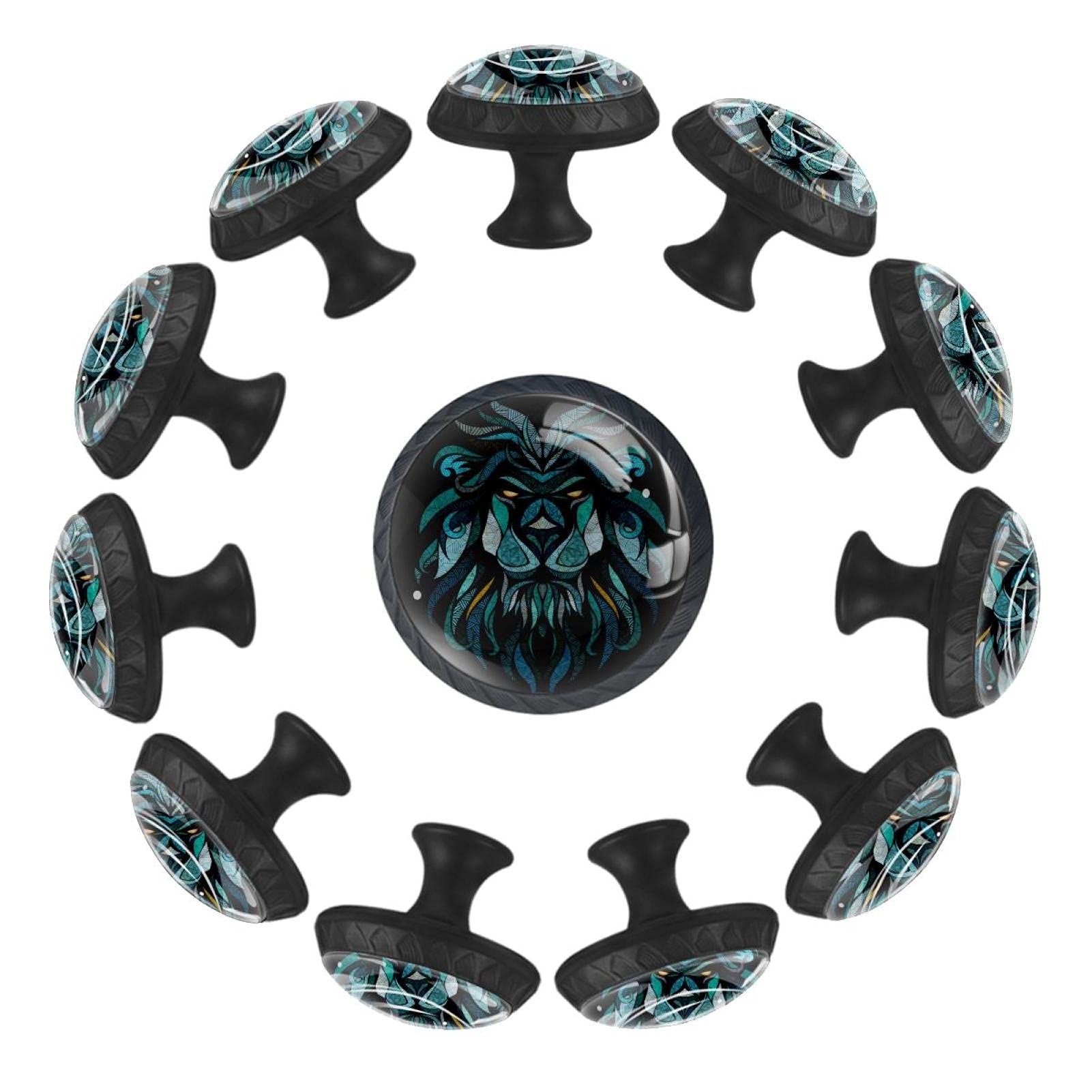 Boutons de tiroir en verre cristal bleu 35mm pour réparer et embellir un meuble usé