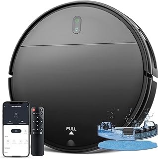Robot Vacuum and Mop Combo, Robotic Vacuum Cleaner with Schedule, WiFi/App/Alexa, 2 in 1 Mopping Robot Vacuum with 230ML Water Tank, Self-Charging, Slim, Ideal for Hard Floor, Pet Hair, Carpet