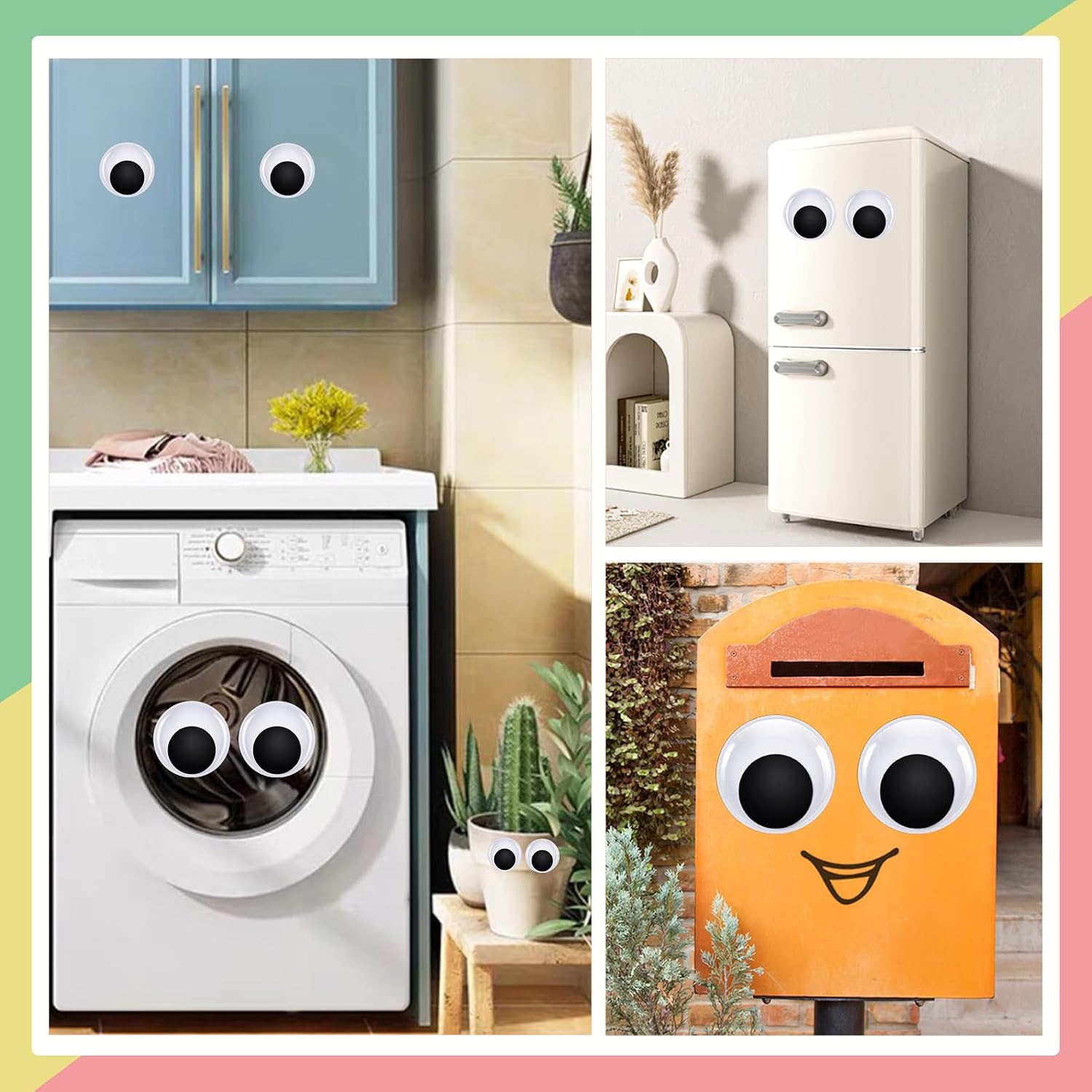 TOAOB 8pcs Giant Googly Eyes 2 Inch 3 Inch 4 Inch Plastic Large Wiggle Eyes with Self Adhesive for DIY Crafts Christmas Halloween Decoration image 4