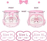 Littleforbig Adult Printed Diaper 2 Pieces Sample Pack - Baby Usagi (Medium 28"-38")