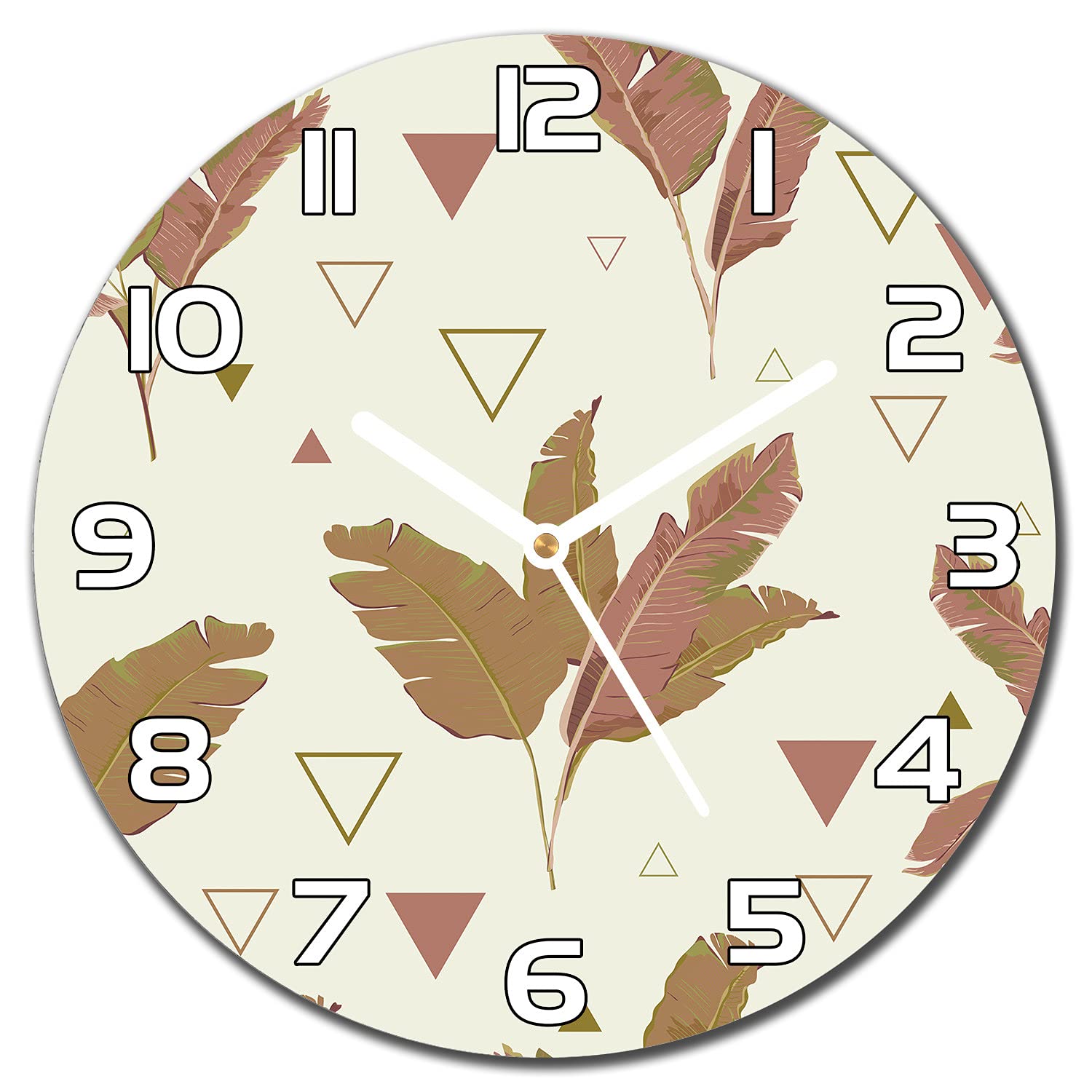 Horloge en verre lisible et robuste 30 cm pour murs sombres de salon