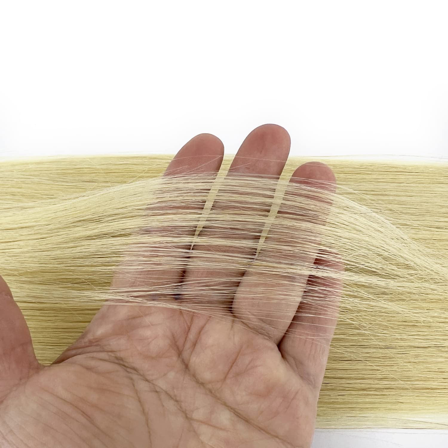 tape in hair extension #613 Blonde 100g remy human hair Straight Hair Extensions for Fashion Women Tape In Extension 40 Pieces 100g/Set #613 Bleach Blonde (30 inch (100g), Blonde(#613))
