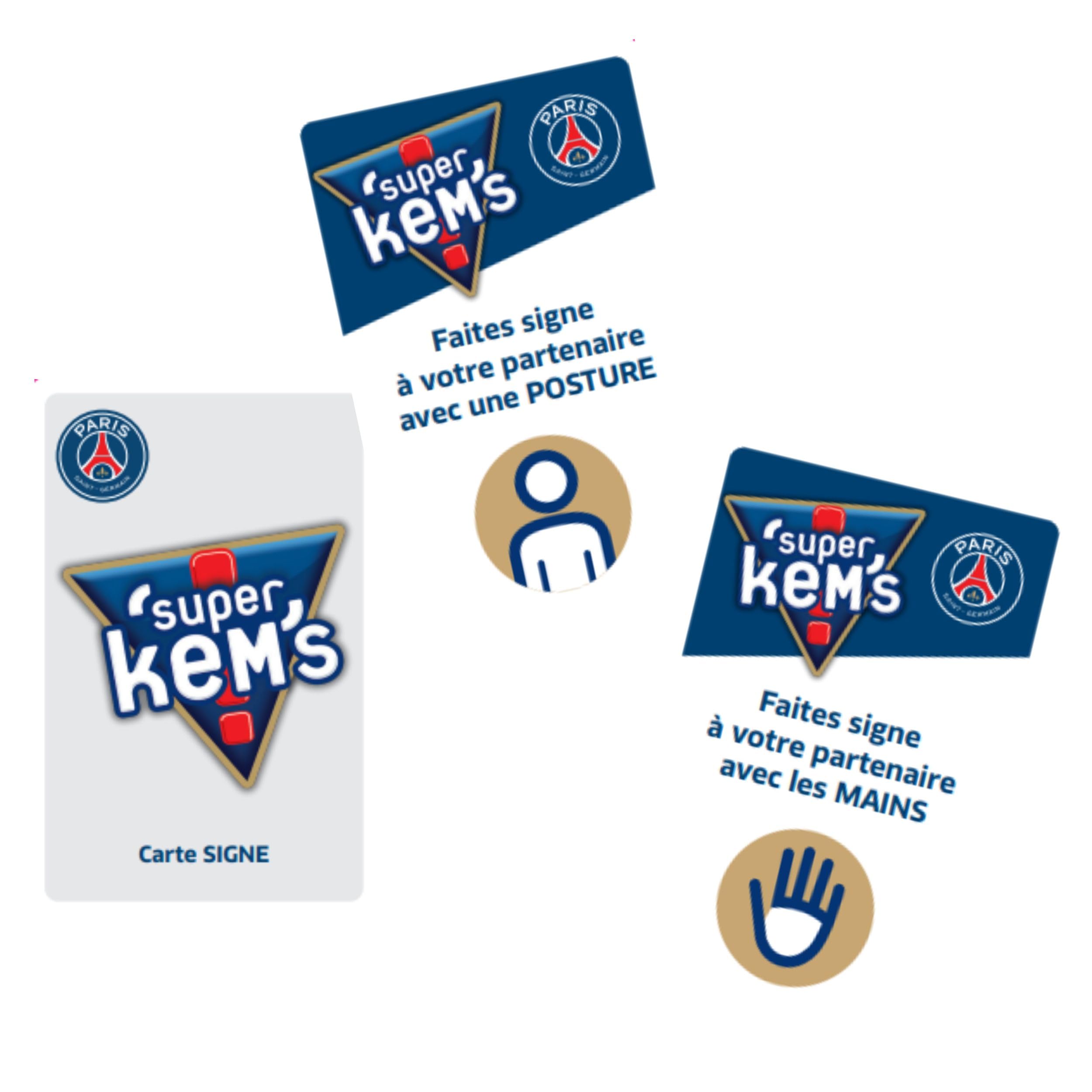 Megableu Super KEMS PSG Jeu de Société Football Paris Saint-Germain - Jeu de Cartes pour Adultes et Enfants dès 6 Ans - 4 Joueurs