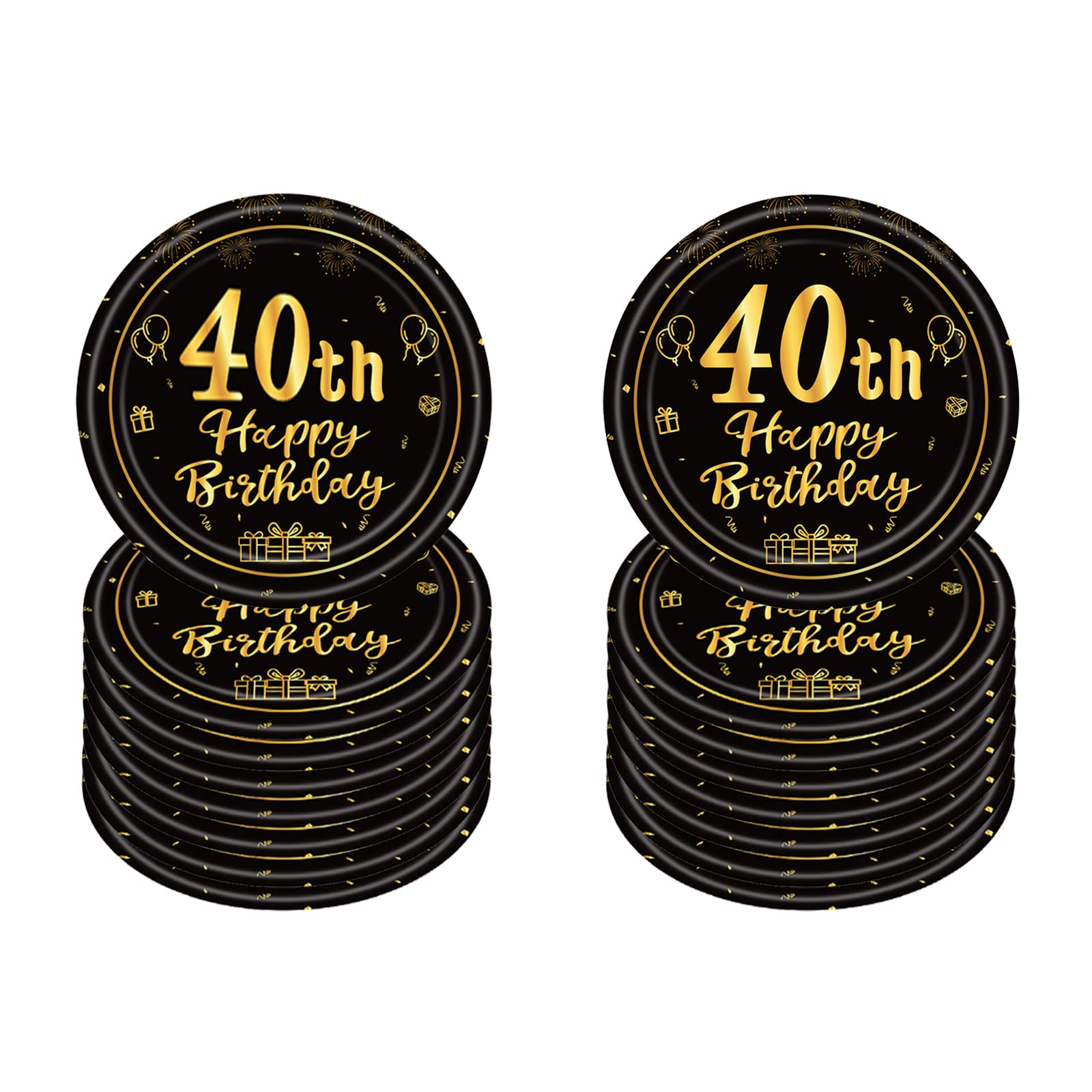 40th Birthday Paper Plates 9