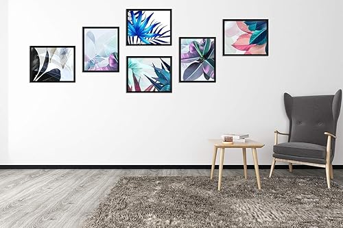 Miniatura 5 de Golden State Art - Marco de pared (16.0 x 19.9in, incluye alfombrilla de color marfil para mostrar fotos de 11.0 x 14.0in, 6 unidades), color negro