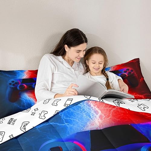 Miniatura 3 de Erosebridal Conjunto de ropa de cama para niños, juego de edredón de videojuegos para niños, juego de ropa de cama para niños, juego de ropa de cama