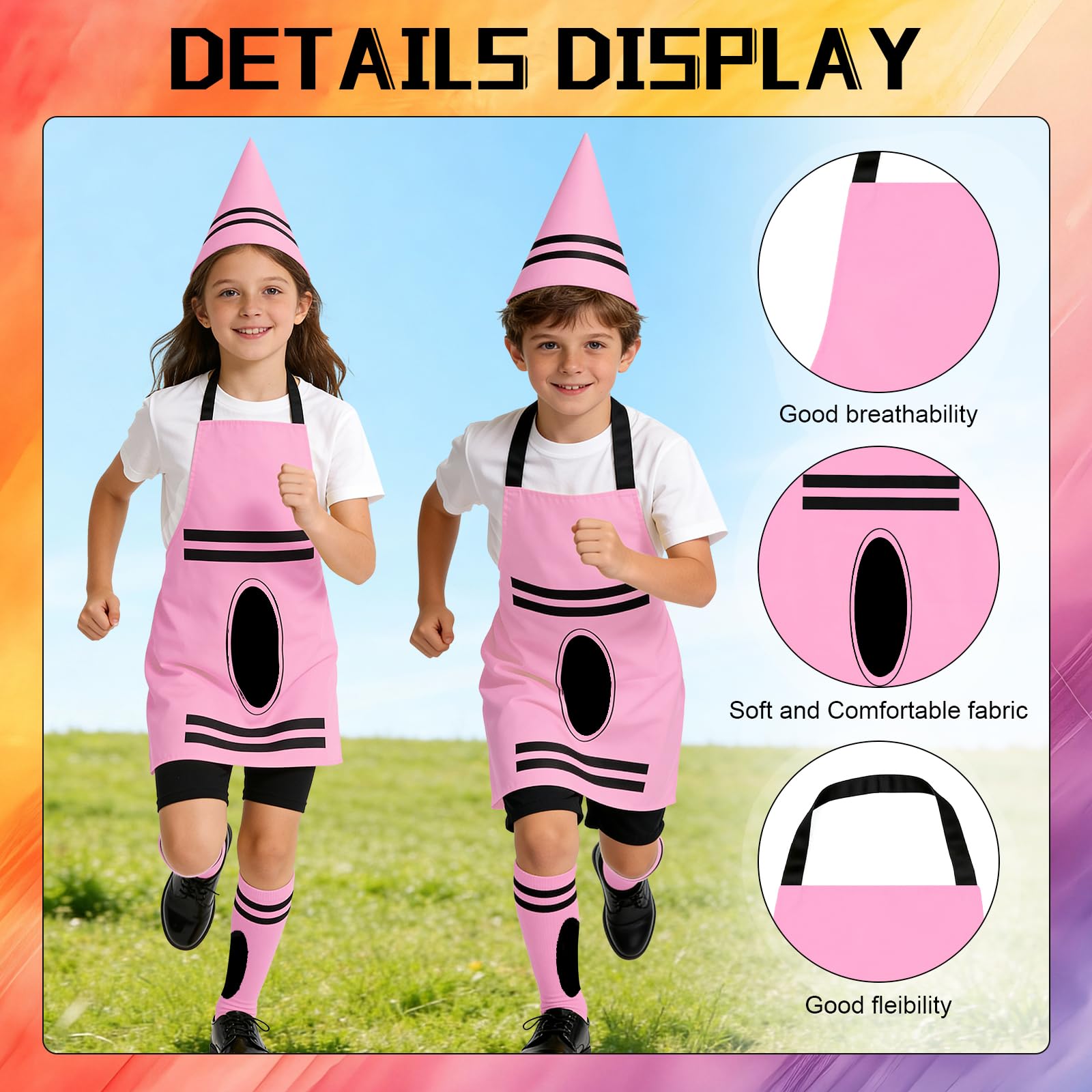 Ainvliya Crayon Apron Costume Set, World Book Day 2026 Full Costume - Image 3