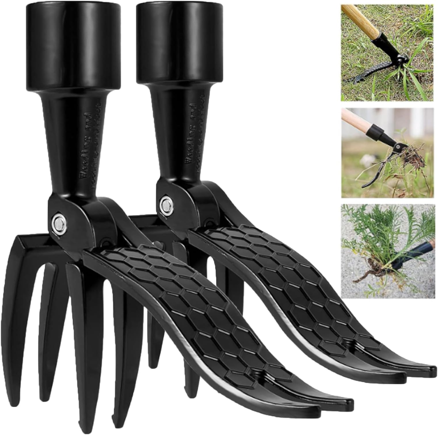 Parameter Weed Tool, Parameterh Detachable Stand up Weed Puller, Weed Puller Tool Stand up Heavy Duty, 2024 New Detachable Weed Puller for Long Handle, No Bend Weed Remover Accessories (2pcs)