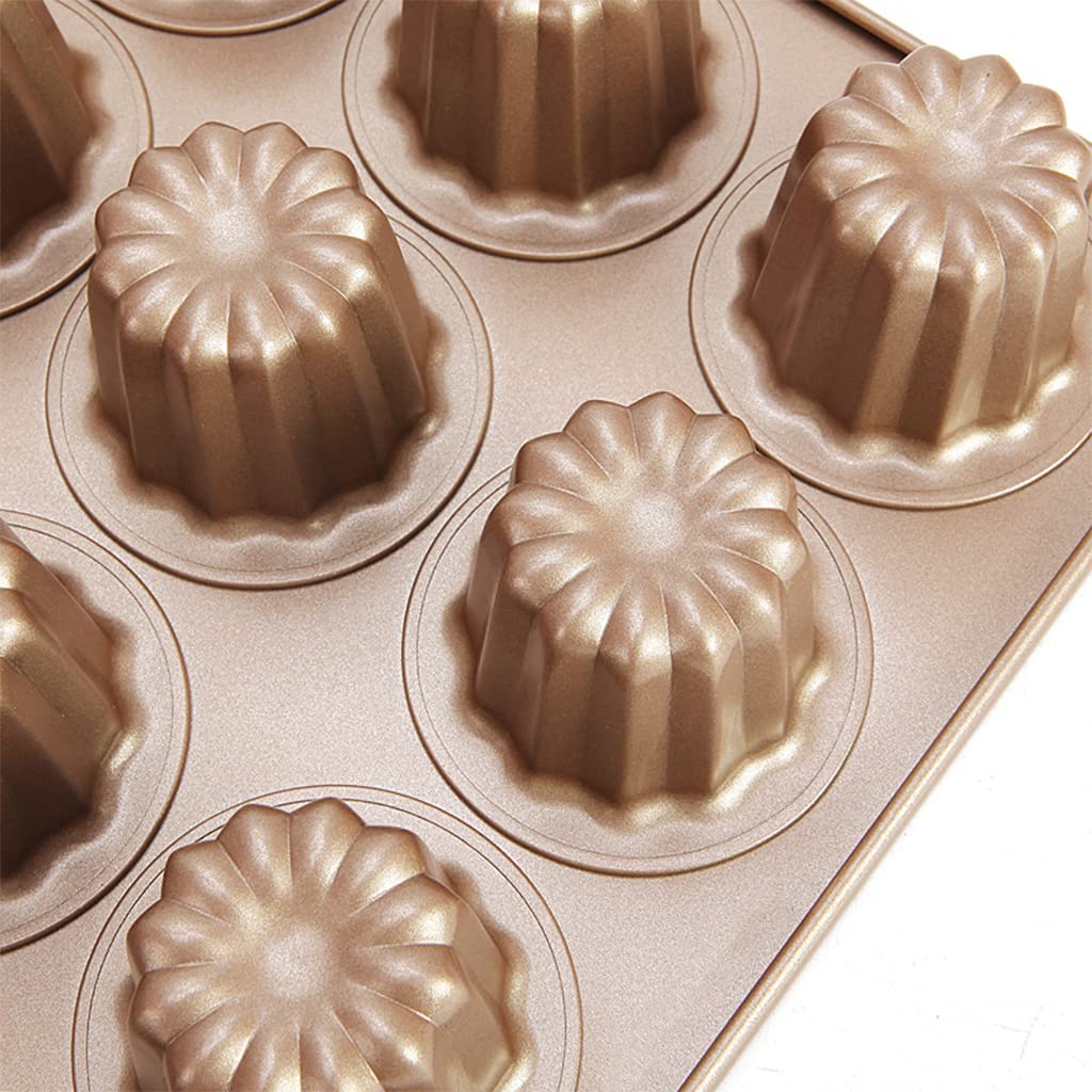 Canele forma szampańska złota wysokiej jakości nieprzywierająca Cannele Muffin forma do pieczenia francuska forma Canele forma do pieczenia