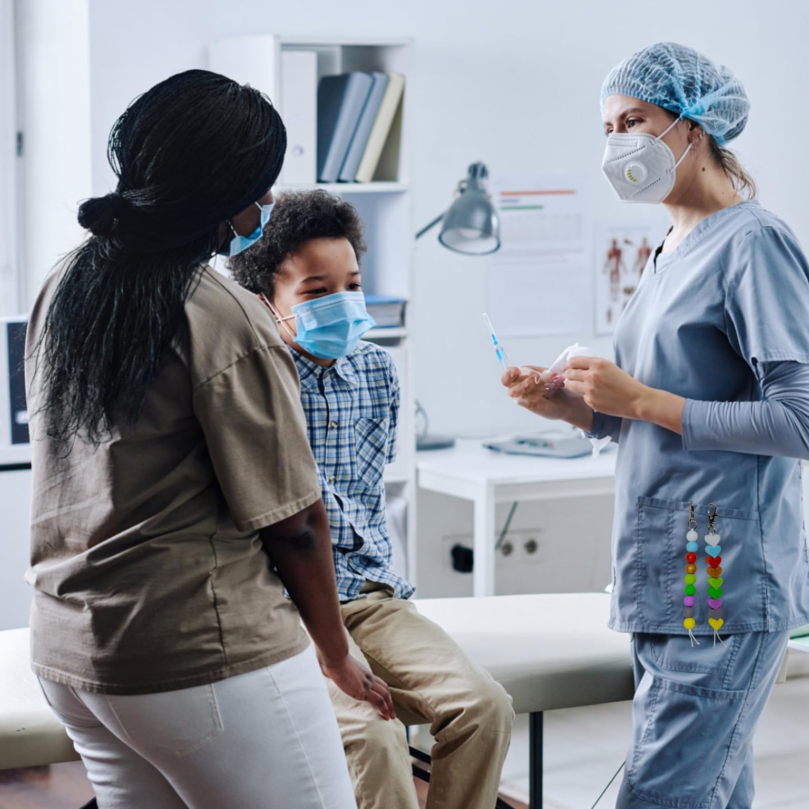 2 Pcs Order Of Blood Draw Beads With Reference Card, Phlebotomy Essentials Resource Tool For Phlebotomist Badge Reel, Phlebotomy Practice Kit Lab Rn Badge Buddy Reel, Nurse Supplies Accessories Gift - Image 2