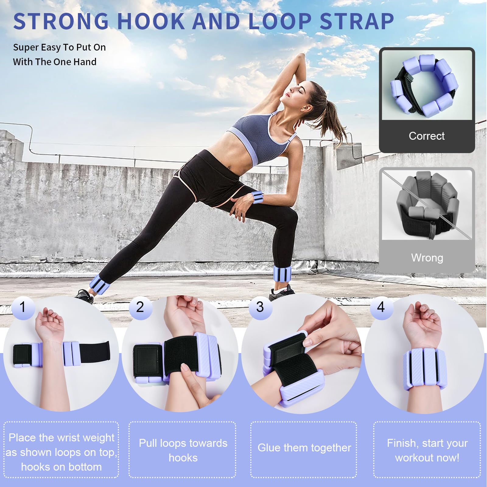 BUKA Adjustable Ankle Weights (Pair) – 1kg Each, Black Nylon For Running, Gym, Or Weight Lifting-122915
