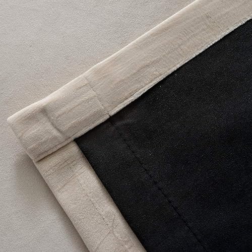 Miniatura 7 de Melodieux Cortinas de terciopelo 100% opacas para dormitorio, sala de estar, súper suaves, cortinas con aislamiento térmico con forro negro, 52 x 96