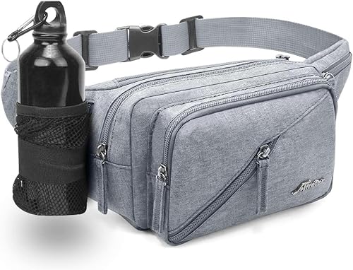 Riñonera impermeable para hombres y mujeres, bolsa de cadera con soporte para botella de agua, correa ajustable, adecuada para exteriores,
