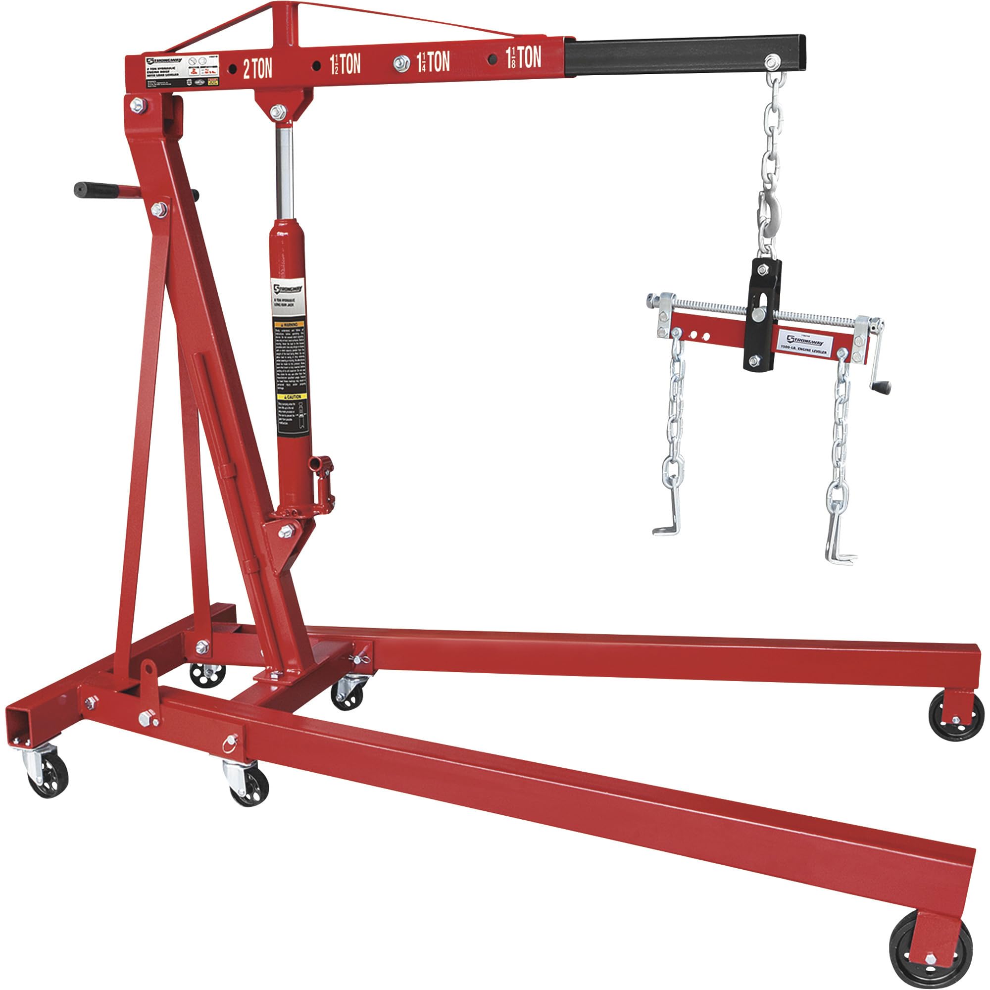 Strongway Hydraulic Engine Hoist with Load Leveler