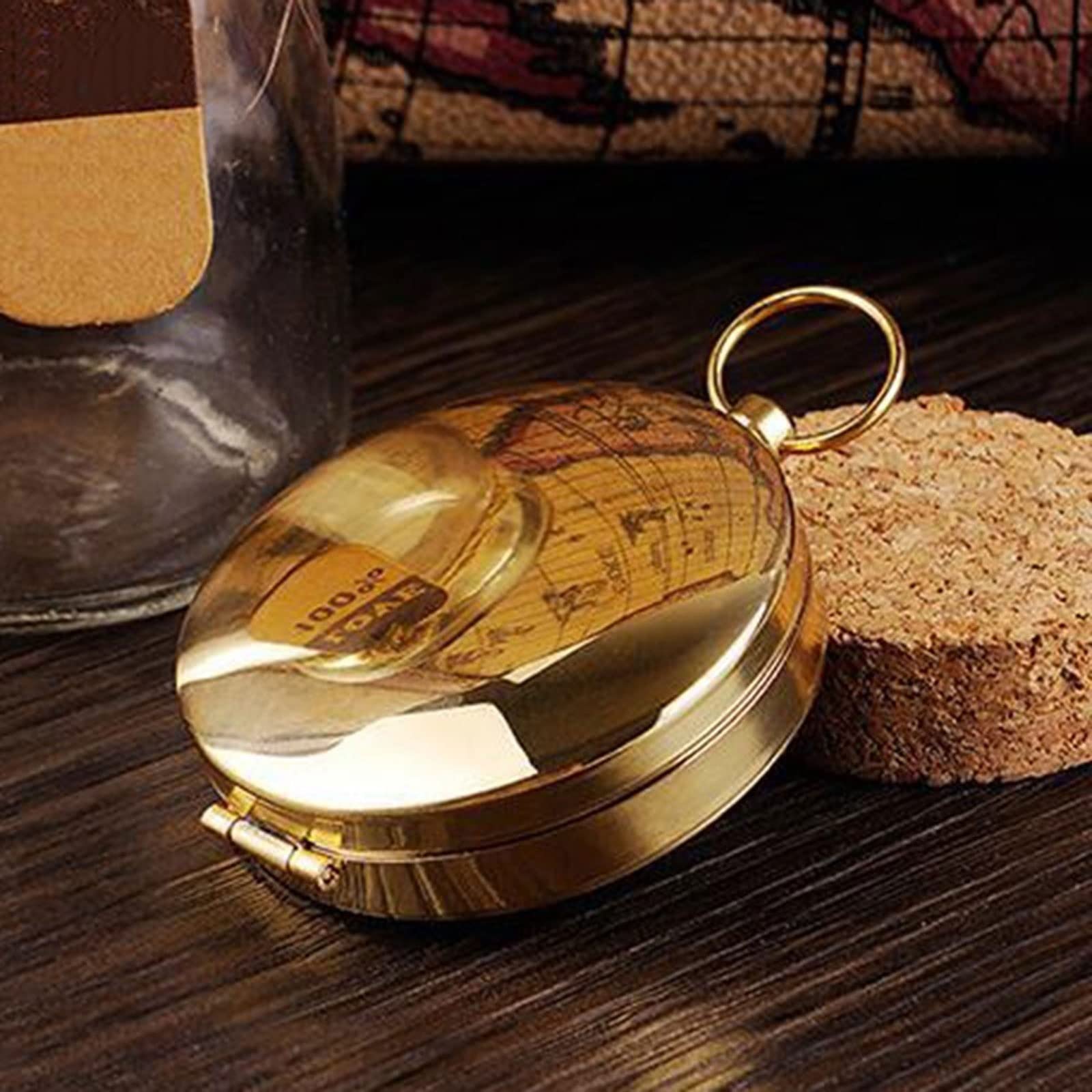 JINGYAN Kompasy Metal Flip Copper Compass Luminous High-Grade Pocket Watch