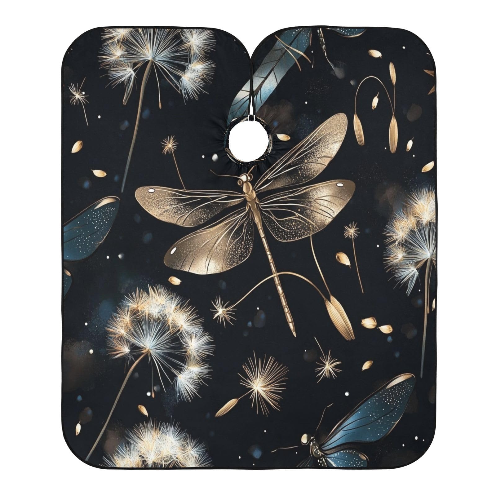 Kigai Dandelion Dragonfly Hair Cutting Cape for Men & Women Waterproof Barber Cape Professional Hairdressing Salon Styling Apron with Adjustable Closure Snap