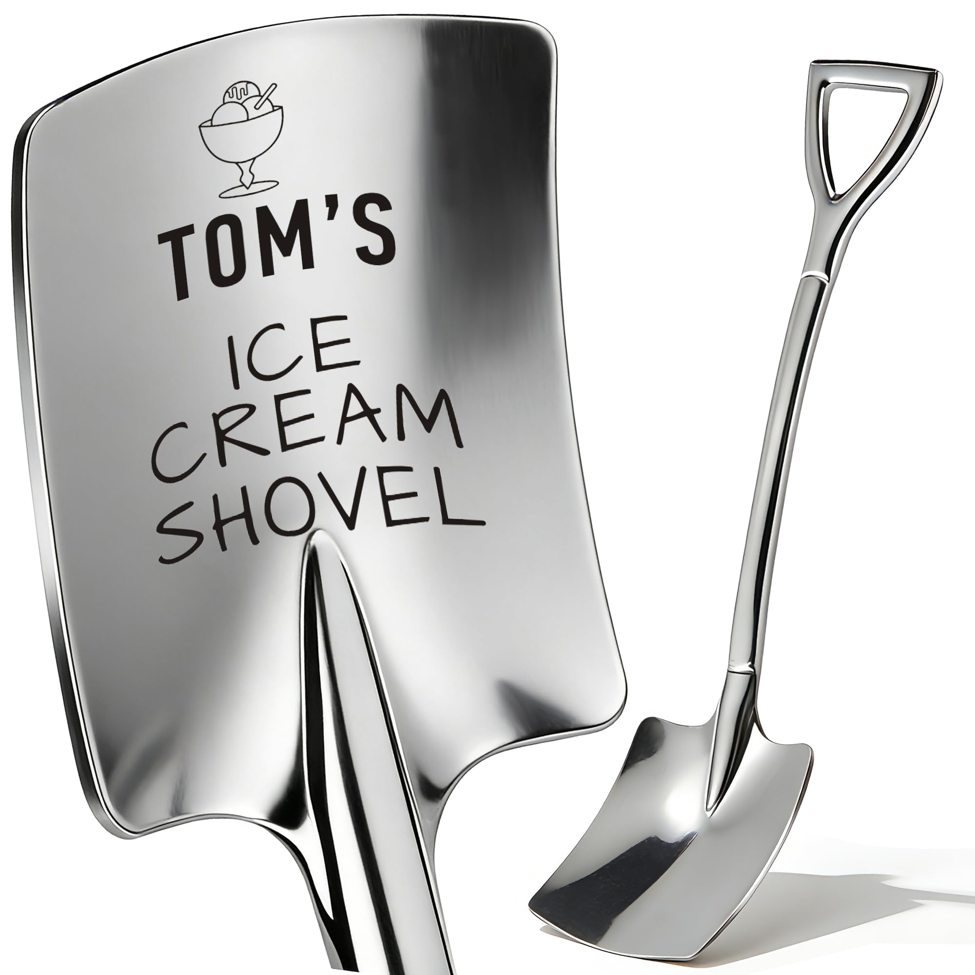 Personalised Ice Cream Scoops Engraved Stainless Steel Ice Cram Shovel for Ice Cream Lover Personalised Gifts for Dad Grandad Women Girlfriend Boyfriend Fathers Day Birthday Christmas (Design 6) โ image 1