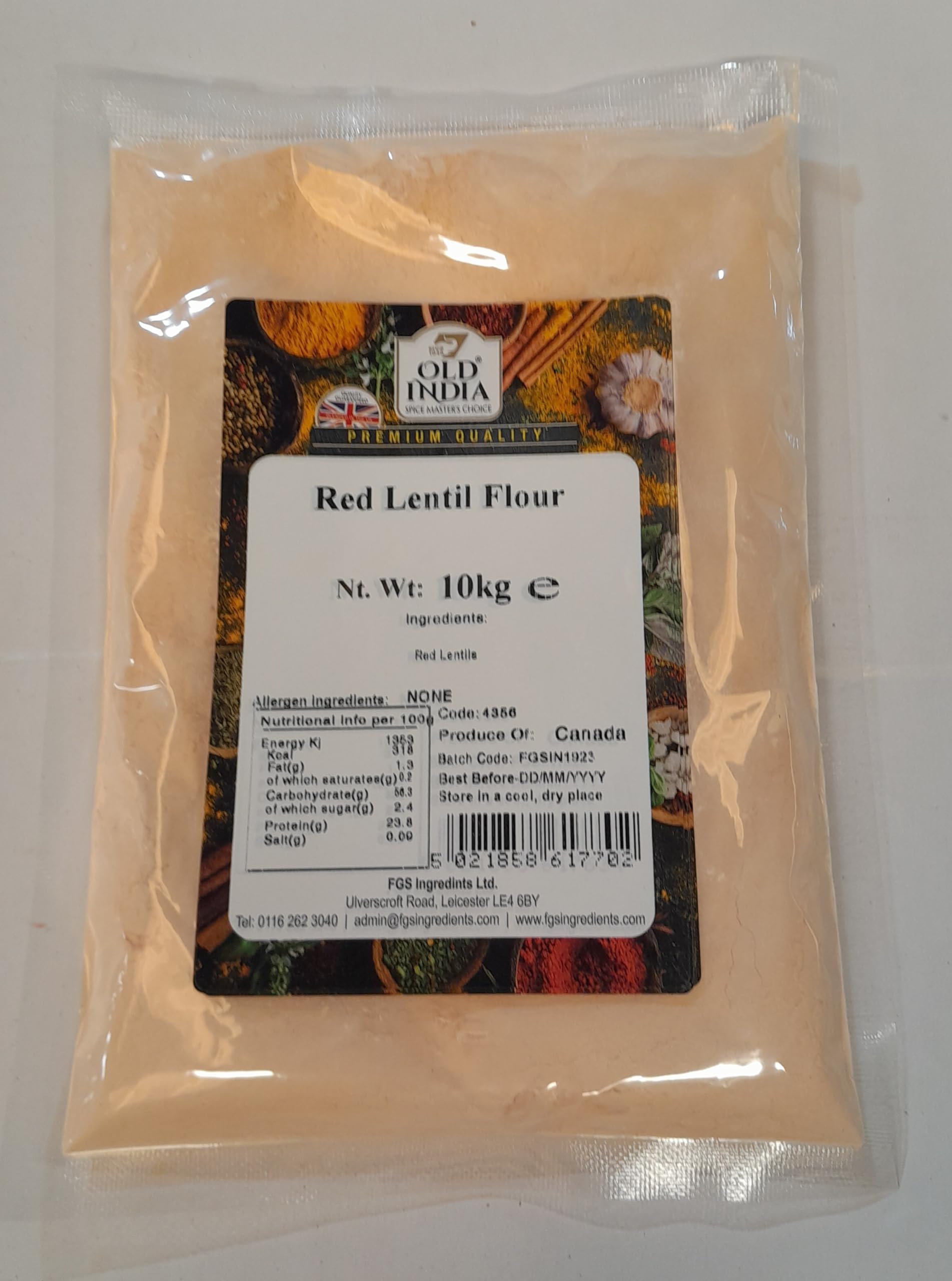Old India Red Lentil Flour 10kg