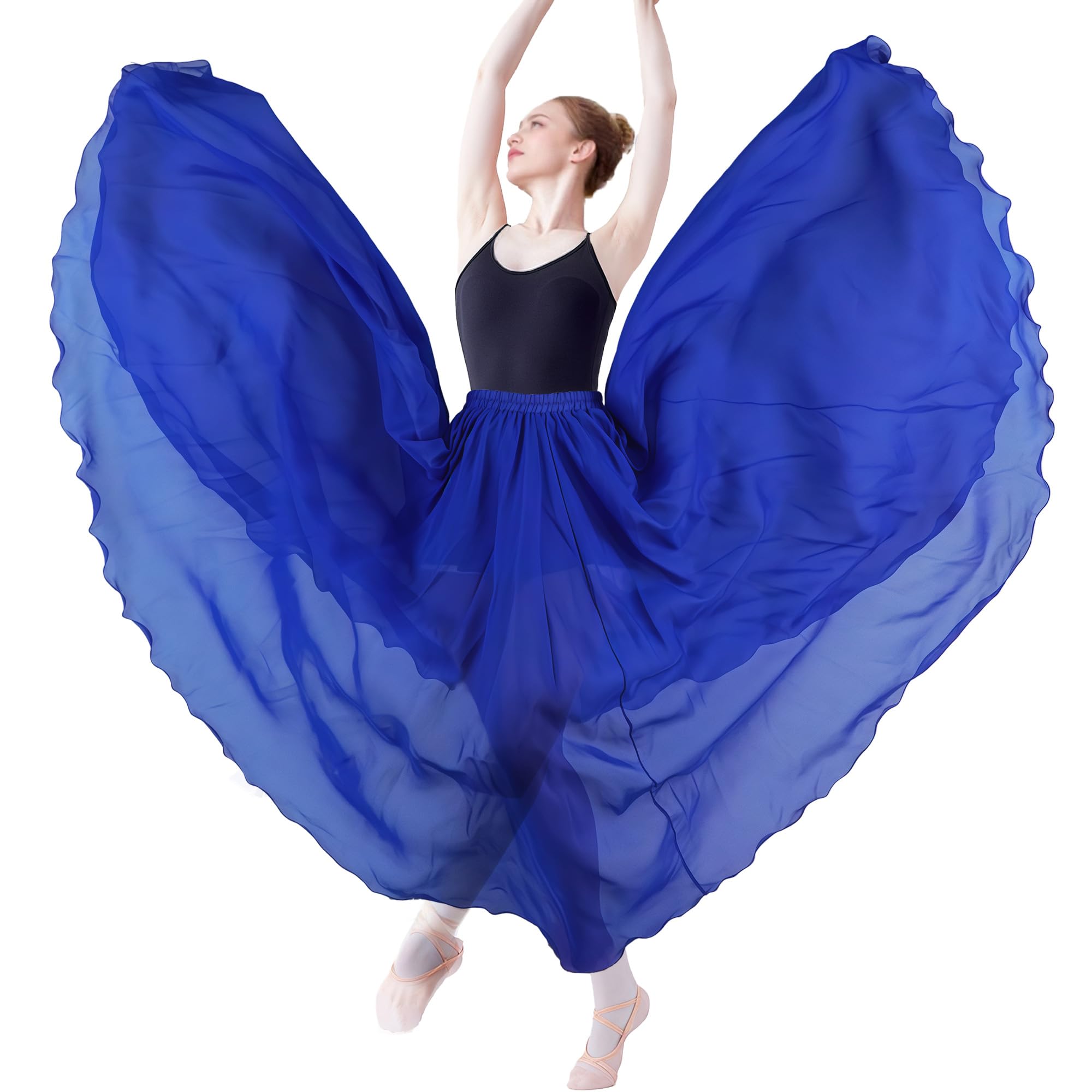 Gonna per danza del ventre, da donna, per danza del ventre, in chiffon, per feste