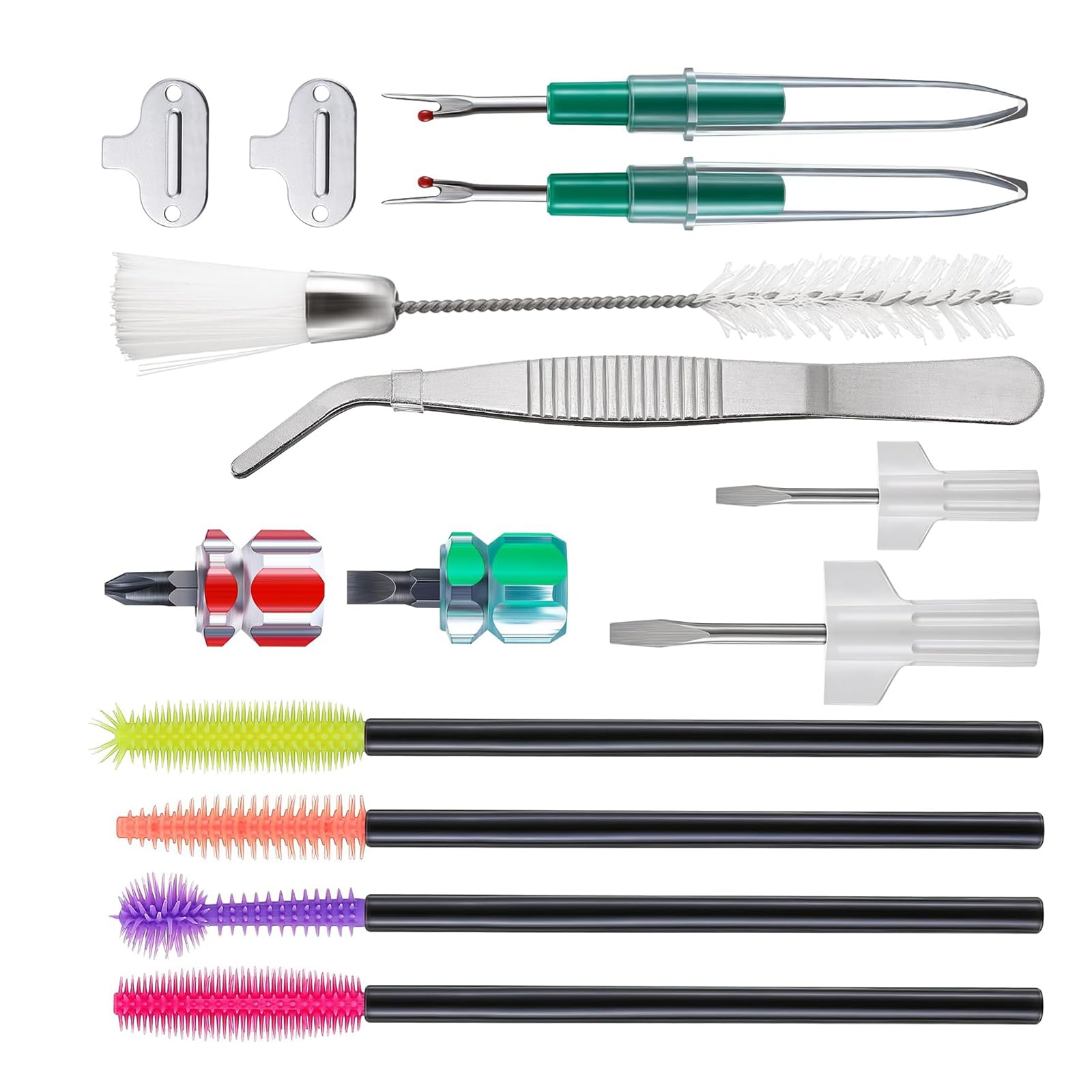 Ypbew 14Pcs Sewing Machine Repair Kits Machine Sewing Cleaning Tool Tweezer Brush Screwdriver Seam Rippers Screwdriver Set For