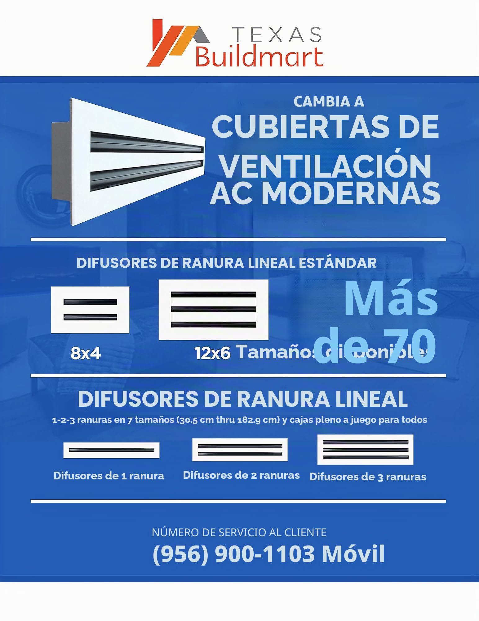 BUILDMART - Cubierta de ventilación de CA moderna blanca de 28x4 (71x10 cm) - Rejilla de ventilación decorativa - Difusor de ranura lineal estándar - Rejilla de registro para techos, paredes y suelos