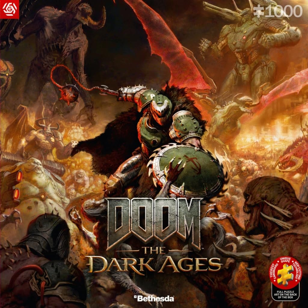 Good Loot | Doom The Dark Ages - Slayer's Rag Puzzle | Official Doom The Dark Ages Artwork, 1000 Pieces, Official License, 48 x 68 cm | 1+ Player