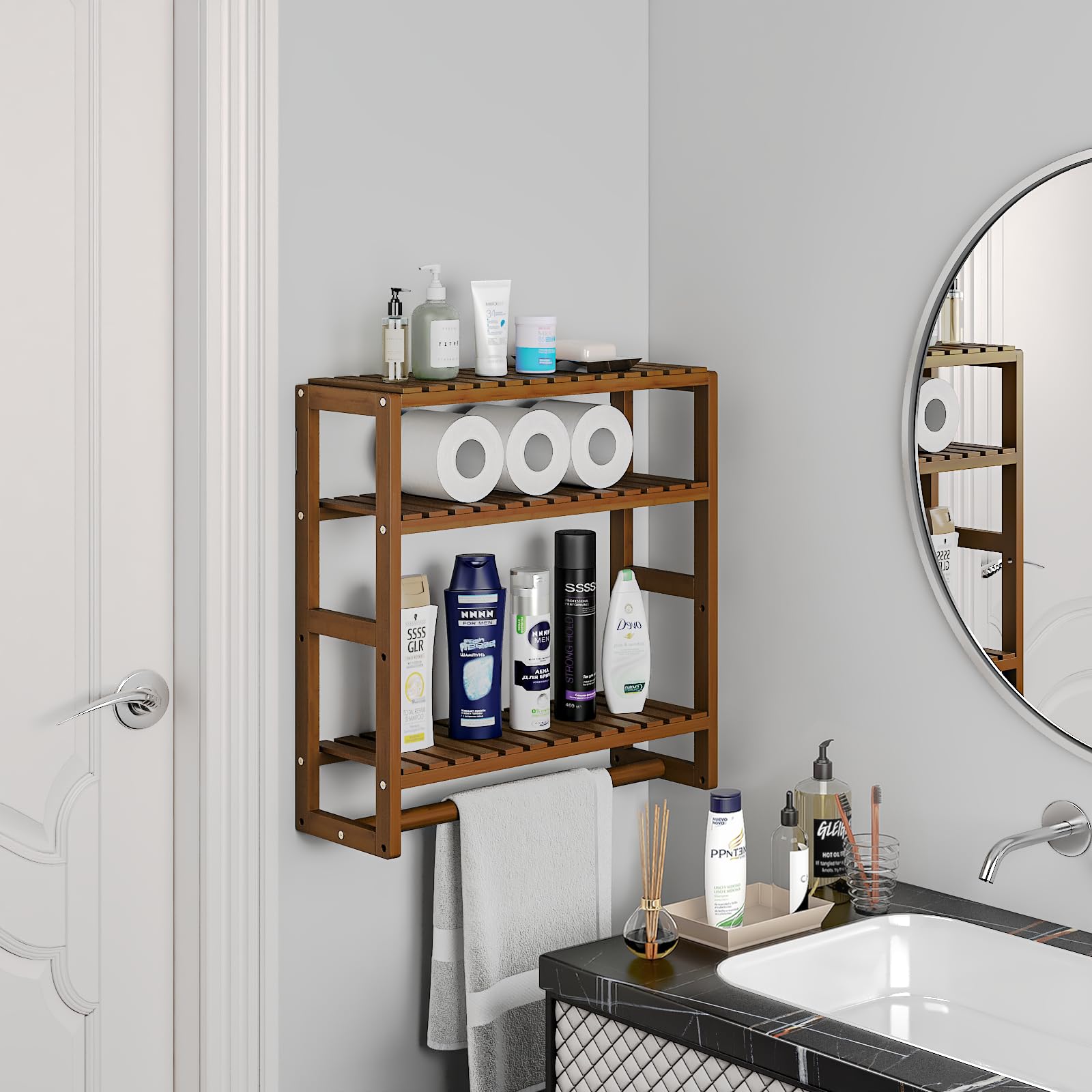 Snapklik.com : Galood Over The Toilet Storage Bathroom Shelves Wall ...