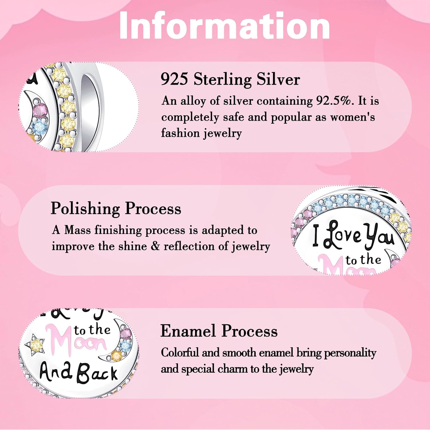 925 Sterling Silver Charms Fits Bracelets and Necklaces Charms for Women Fashion Jewelry for Women, Lover, Mother and Friend - Image 6