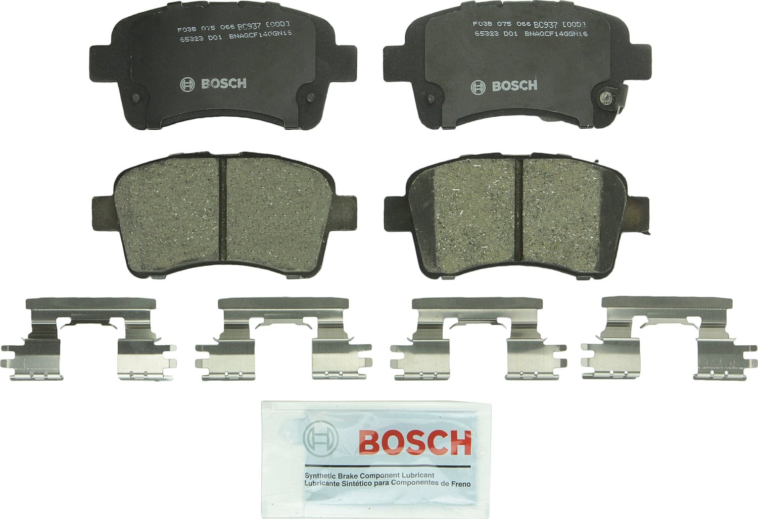 Bosch Automotive BP1078 QuietCast Premium Semi-Metallic Disc Brake Pad Set For: Subaru Forester, Legacy, Outback, B9 Tribeca, Tribeca, WRX, Front — view 28