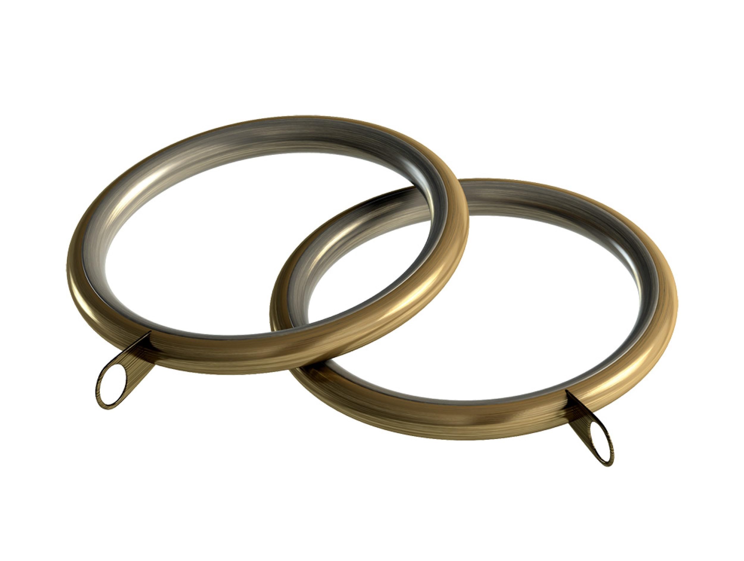 Speedy IDC 28mm Standard Lined Curtain Rings, Antique Brass, 8 Pack
