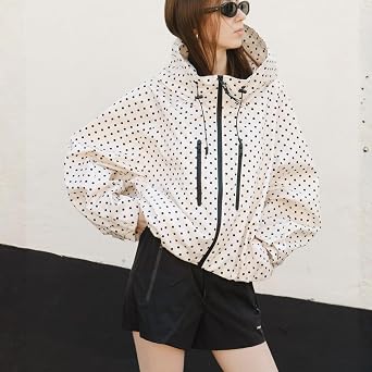 PUFFIT Womens Rain Jacket Waterproof 20000mm,Rain Coats for Women with Hood, Lightweight Waterproof Rain Jacket