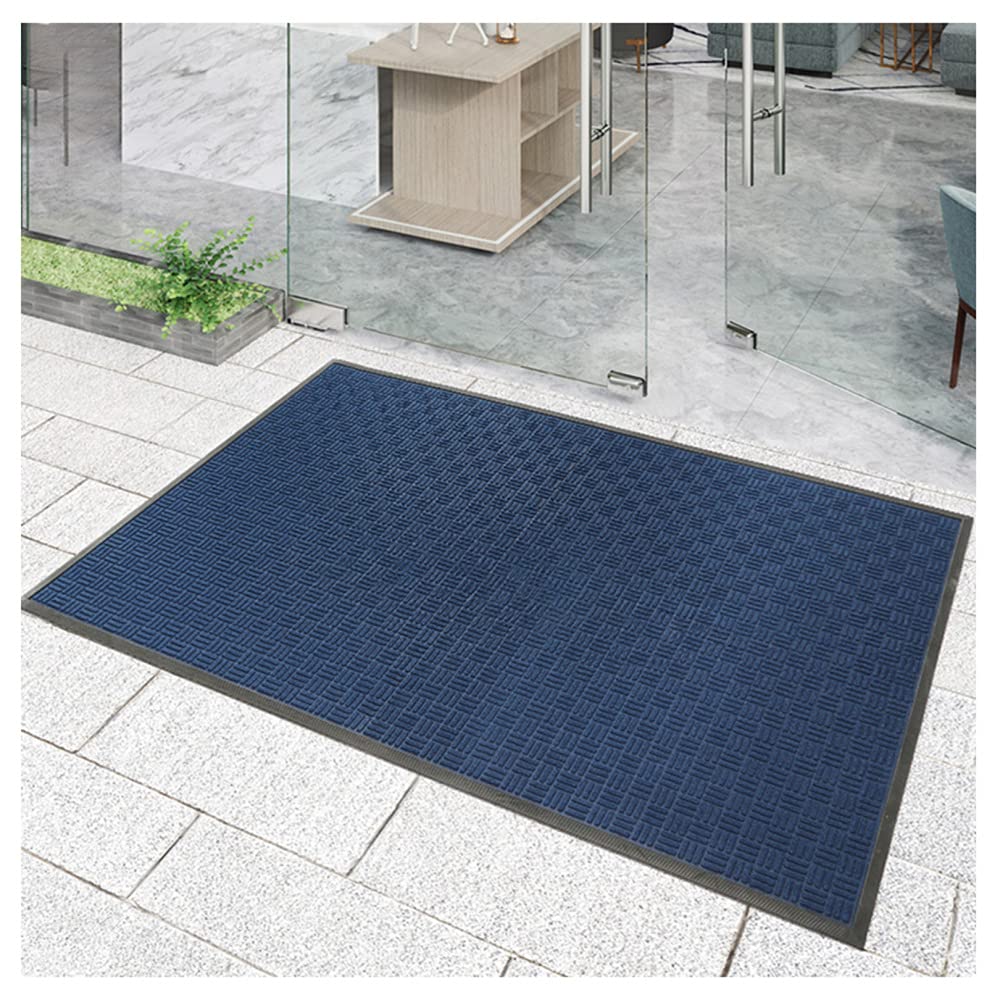 Paillasson d'entrée bleu 60x120cm idéal pour garder votre cuisine et votre chambre impeccables
