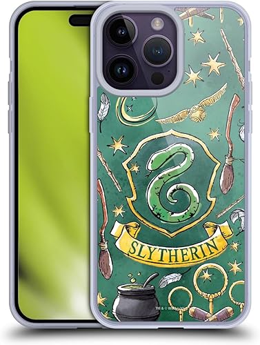 Vista 179 de Head Case Designs Funda de gel suave con licencia oficial de Harry Potter Slytherin, diseño de Reliquias de la Muerte XIII compatible con Apple