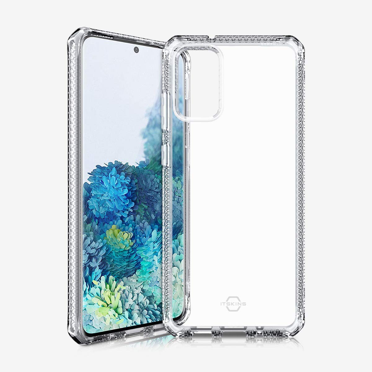 ItskinsSpectrum Clear Protective Phone Case Compatible with Galaxy S20 Plus, Slim Hybrid Case, Anti-Yellowing, and Heavy Duty Shockproof Cover, Military Phone Case - Transparent