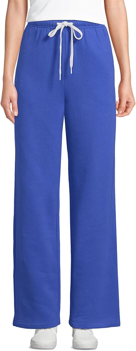 Lands' End Women's Serious Sweats High Rise Relaxed Straight Leg Pants