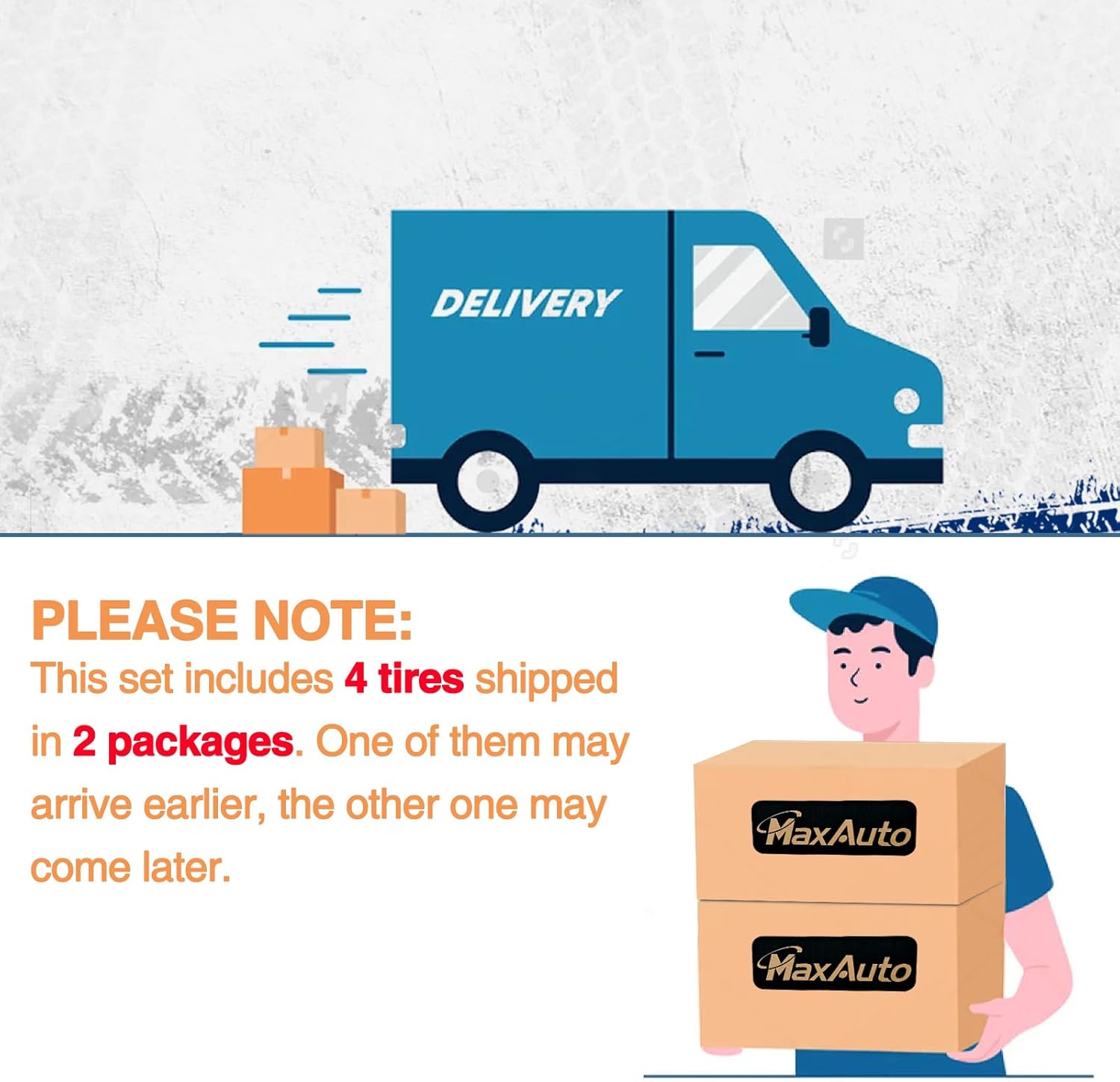 MaxAuto ATV Tires 145/70-6& 16x8.00-7 Tire, 145 70-6 Mini Bike Tires, 16x8-7 Go-Kart Knobby Tires, Tubeless, 4 Pack in 2 Packages