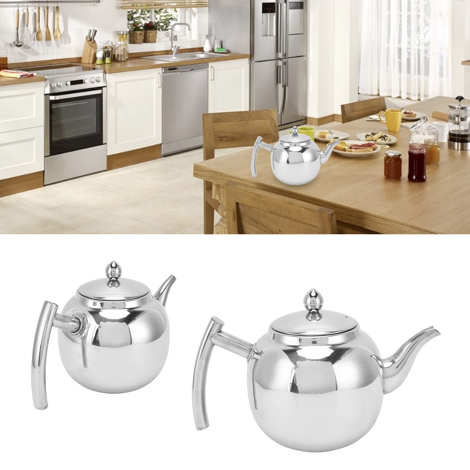 Teiera In Acciaio Inox Per Induzione - Con Infusore Per Tè E Tisane - Foto 10