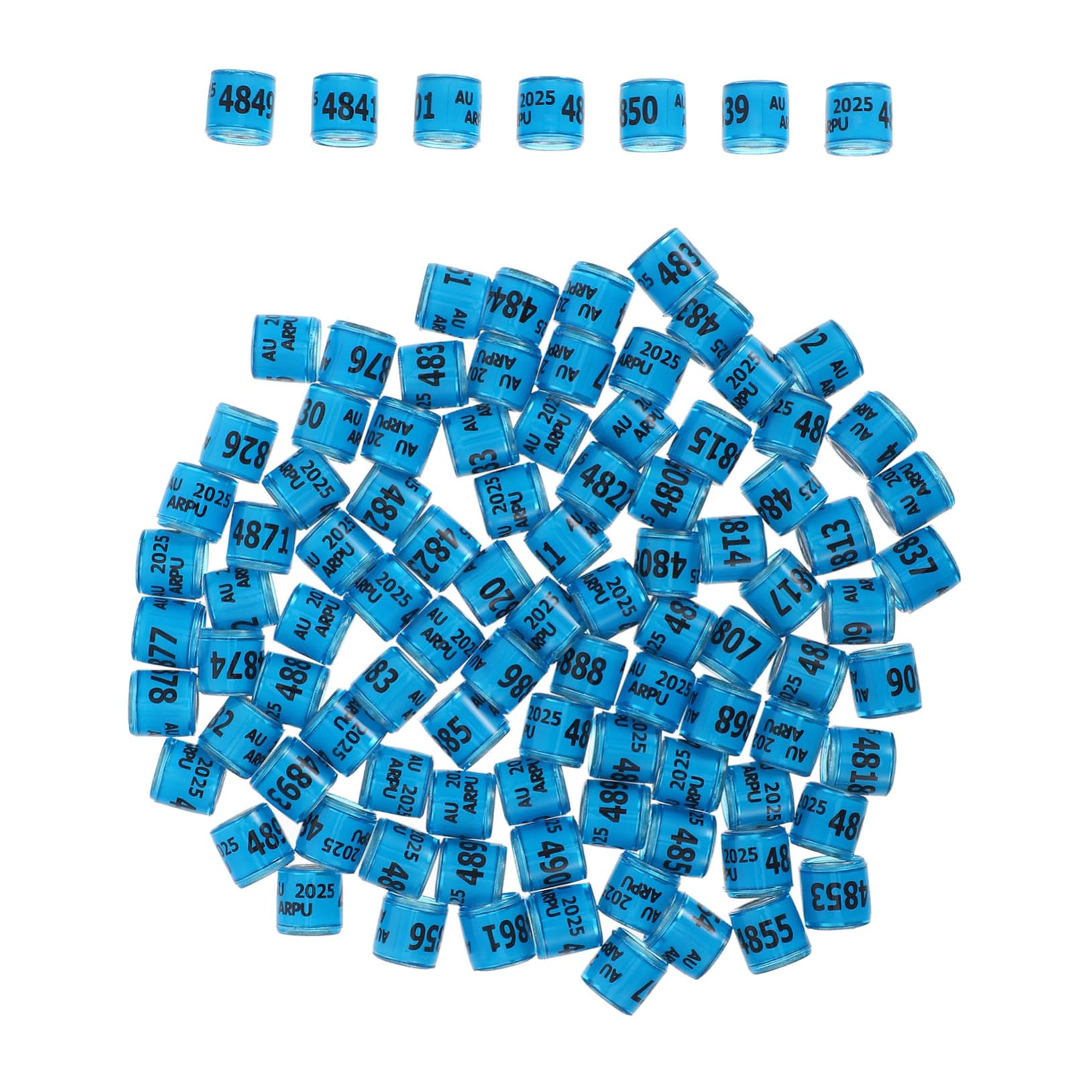 GALPADA Bird Leg Bands 100pcs Pigeon Foot Rings Easy Application for Racing Pigeons