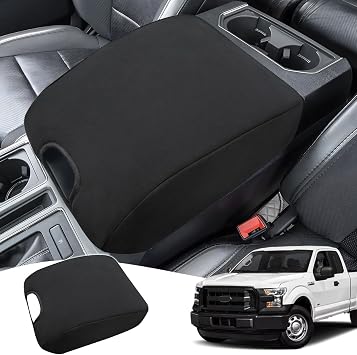 Center Console Cover Fits Ford F150 2015-2020, F250 F350 F450 2017-2022 and Expedition 2018-2024 Neoprene Armrest Box Protective Cover Center Console Middle Console Cover Accessories Bucket Seat Only