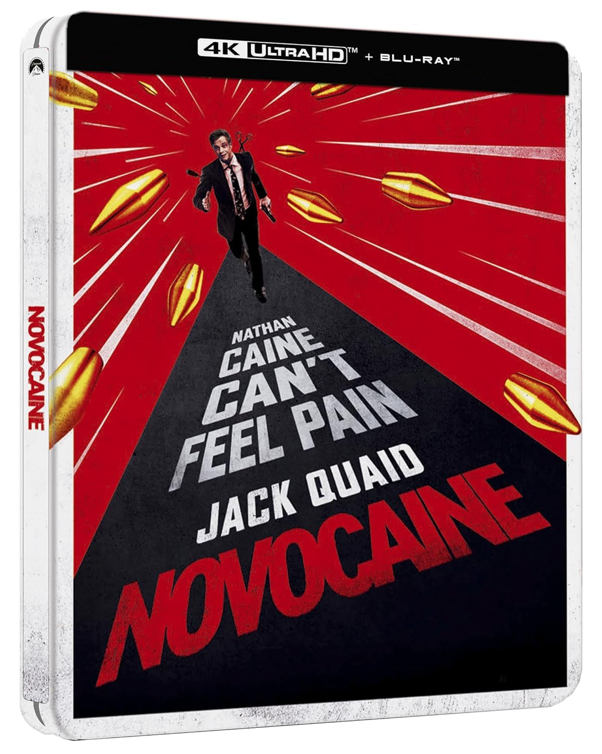 Novocaine / Mr. Morfina (2025) 4K Ultra HD UHD Steelbook Blu Ray Audio in Italiano