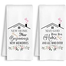 New Home Gifts Kitchen Towels, Housewarming Gifts for New House Dish Towels, House Warming Gift Hand Tea Towel for Bathroom Kitchen, 16x24 Inch Set of 2