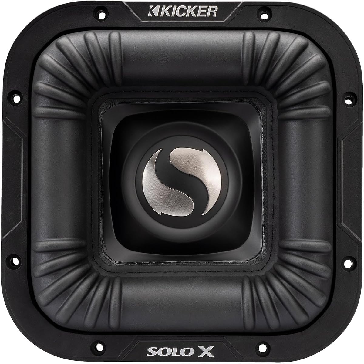 KICKER 49L7X81 Subwoofer dual SoloX L7X de 8 "de 1 ohmio | Woofer cuadrado insignia diseñado para graves extremos, salida de nivel competitivo, cableado de baja impedancia para amplificadores de alta potencia