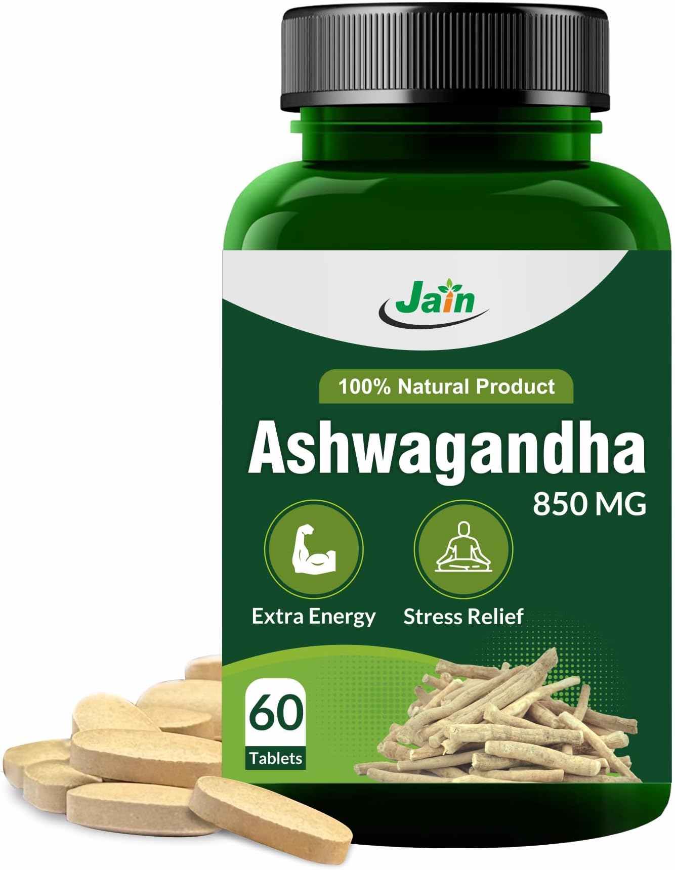 Ashwagandha 850Mg Tablet - 60 Count | General Wellness Tablets | Immunity Booster |100% Natural|