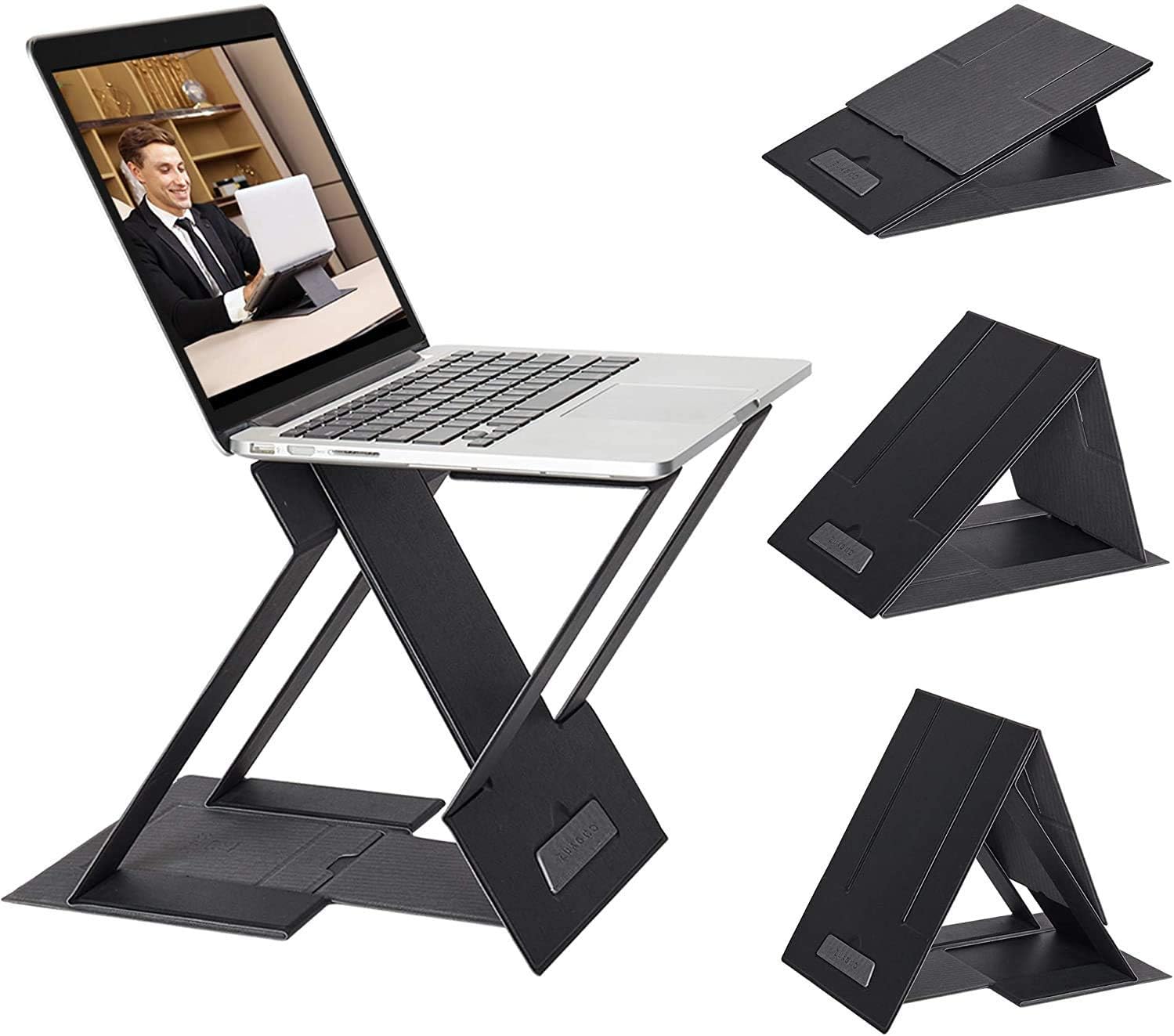 Laptop Stand for desk, Foldable multi-use stand, Ergonomic Portable computer stand, Lightweight Laptop Holder, Adjustable Height Riser for Tablets