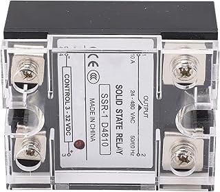 Relé de Estado Sólido CC para CA, Relé de Estado Sólido Controle DC AC 10A Módulo de relé de Estado Sólido Módulo de relé Semicondutor SSR, Relés de Estado Sólido
