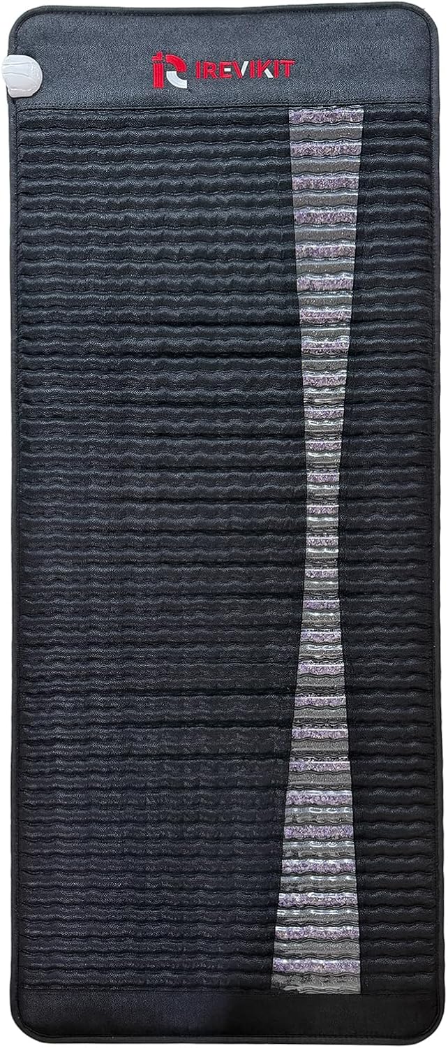 Infrared Amethyst Mat - Midsize 59" L x 24" W - Amethyst Infrared Mat, Far Infrared Heating Pad for Full Body Relaxation, Negative Ions, Adjustable FIR Heating, Auto Shut-Off