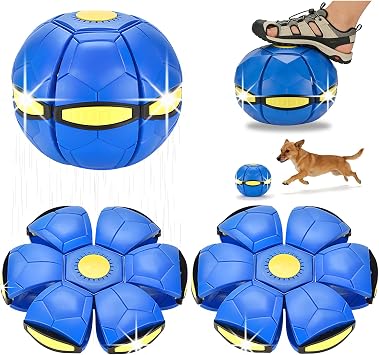 Magic Ball, Football Shaped Magic Bouncing Ball,Interactive Pop-Up Transform, Interaction Game with 3 Light for Adults/Dad/Family
