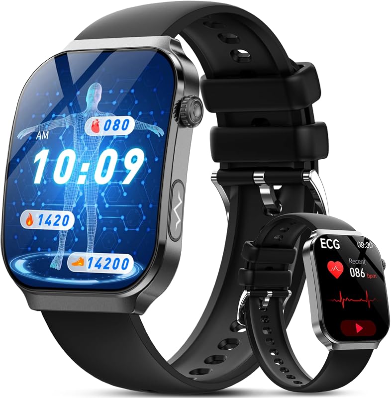Lgnitek 2026 Smartwatch ECG + HRV Egészségfigyelő 2.2" Kijelzővel Android iOS